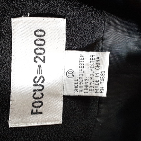 Focus 2000 size 10 blazer black/brown studded leopard print collar - Picture 5 of 9